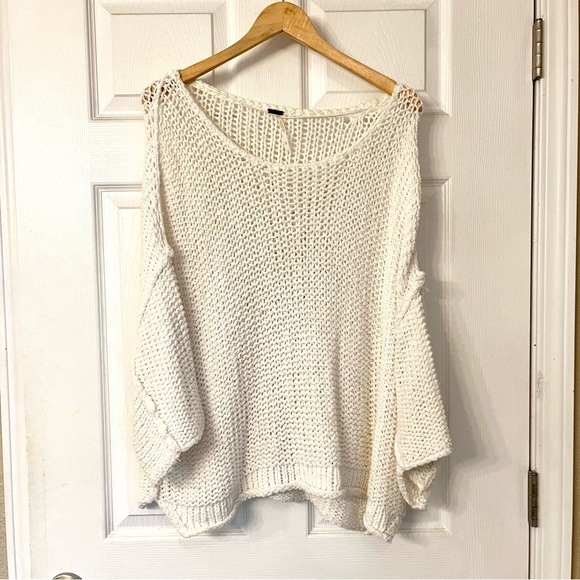 Free People off-shoulder chunky knit sweater - Picture 3 of 6